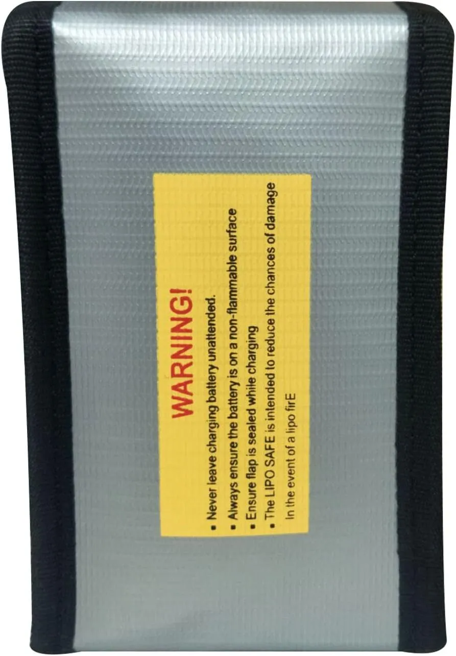 4PCS 90 * 55 * 140mm Lipo Battery Safe Bag Fireproof Charging Bag for RC Lipo Battery Pack Storage Charging Transport, Home Office Travel Lipo Safe Storage Pouch