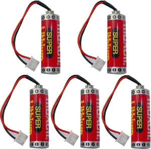 (5 Pack) MAXELL ER6C AA 3.6V 1800mAh PLC Battery for FX F2-40BL with Plug