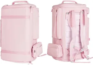 55L Large Padded Ski Backpack, Travel Backpack for Skiing Gear, Professional Ski Boot Bag, Water-Resistant Backpack for Skiing, Ski Gear Bag Backpacks for Boots & Snowboard,Pink