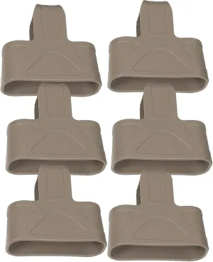 6-Pack Anti-Drop Mag Sleeves, Shock-Absorbing Rubber for M4 Mags - 5.56 7.62 9mm Tactical Fall Protection