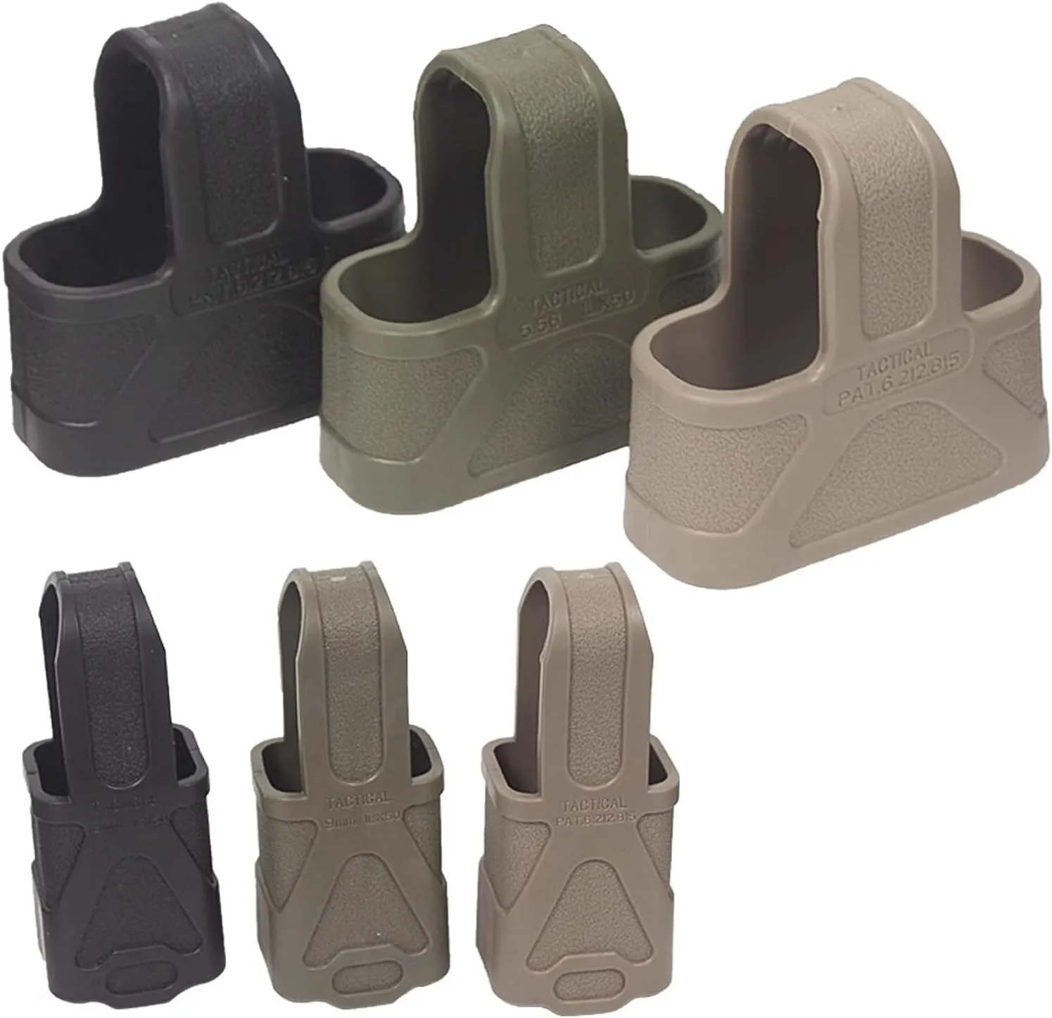 6-Pack Anti-Drop Mag Sleeves, Shock-Absorbing Rubber for M4 Mags - 5.56 7.62 9mm Tactical Fall Protection