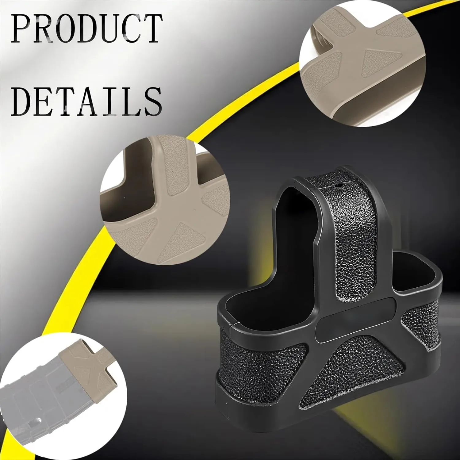 6-Pack Anti-Drop Mag Sleeves, Shock-Absorbing Rubber for M4 Mags - 5.56 7.62 9mm Tactical Fall Protection