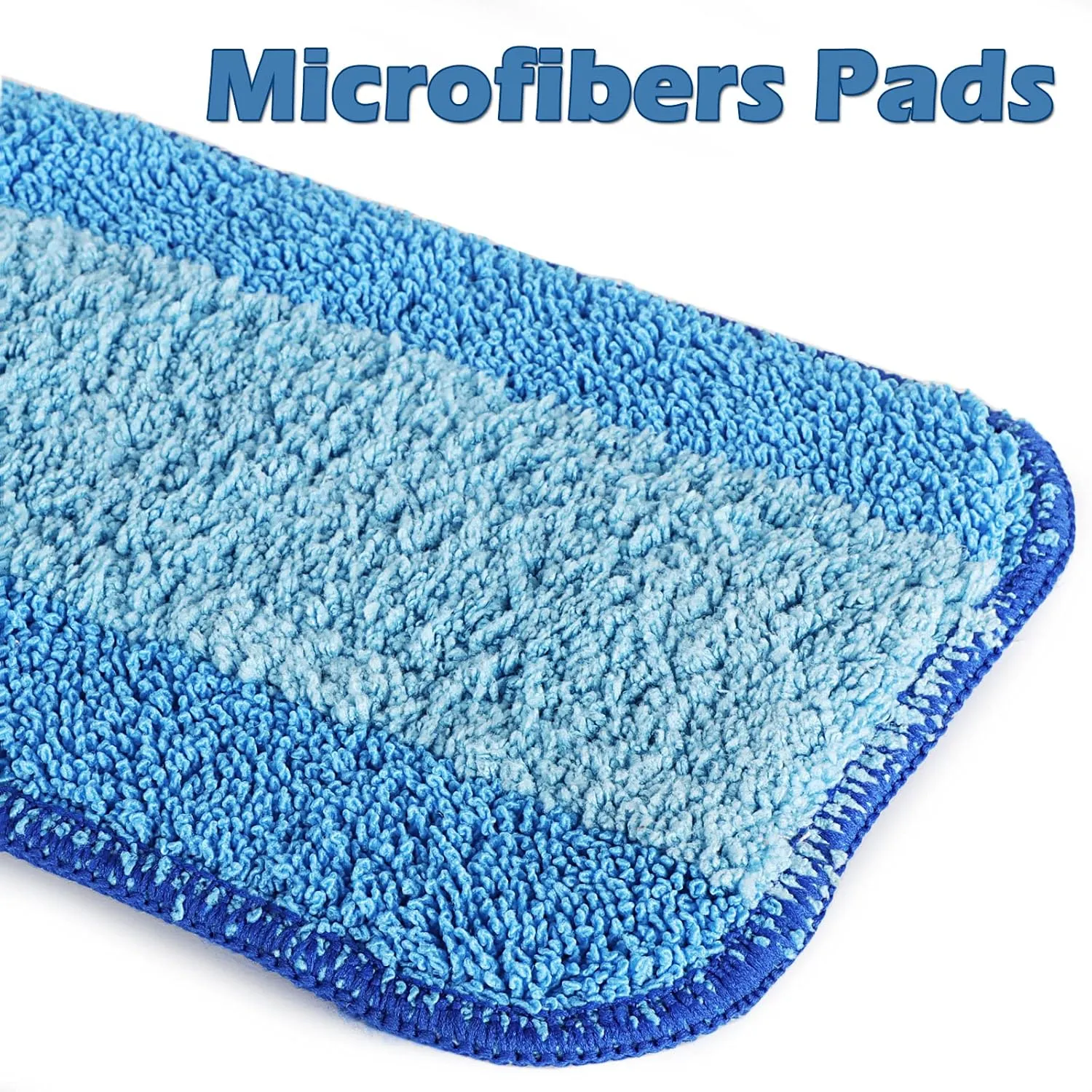 6 Pack Microfiber Cleaning Pad Mop Replacement Pad Compatible with Bona Mops - Reusable Hardwood Floor Cleaner Pads Refills Machine Washable - 18 Inch