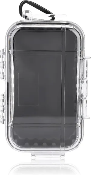 7.5 * 4.7 * 2.0in Portable Dry Box for Boat, ABS Small Water-Tight Box, Camping Storage Box with Removable Rubber Mat for Storing EDC Tools, Cell Phones and Keys
