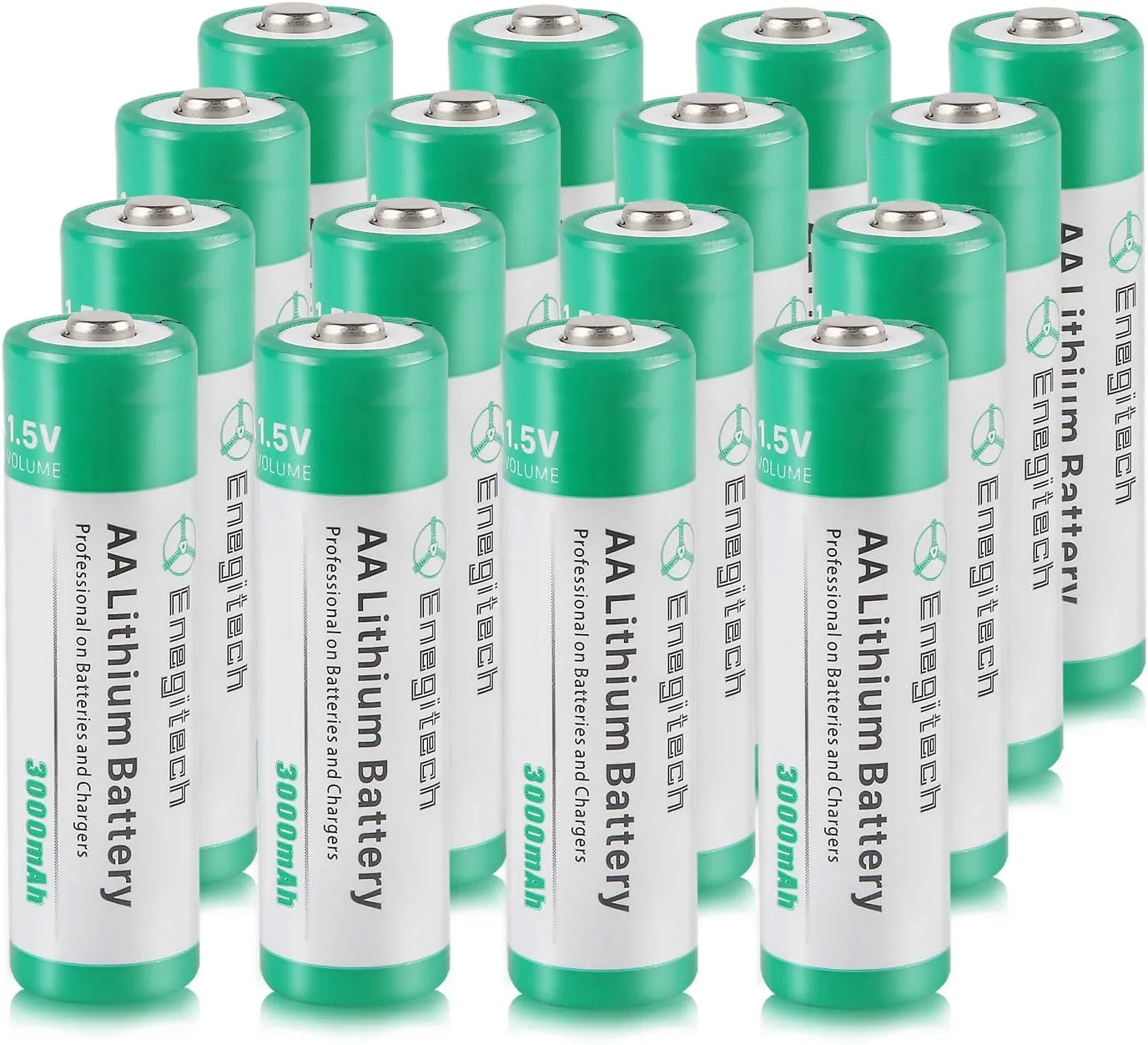 AA Lithium Battery, 3000mAh 1.5V Double A Lithium Battery for Blink Camera, Doorbell, Smart Lock Deadbolt, Security Aralm System Non-Rechargeable 16 Pack