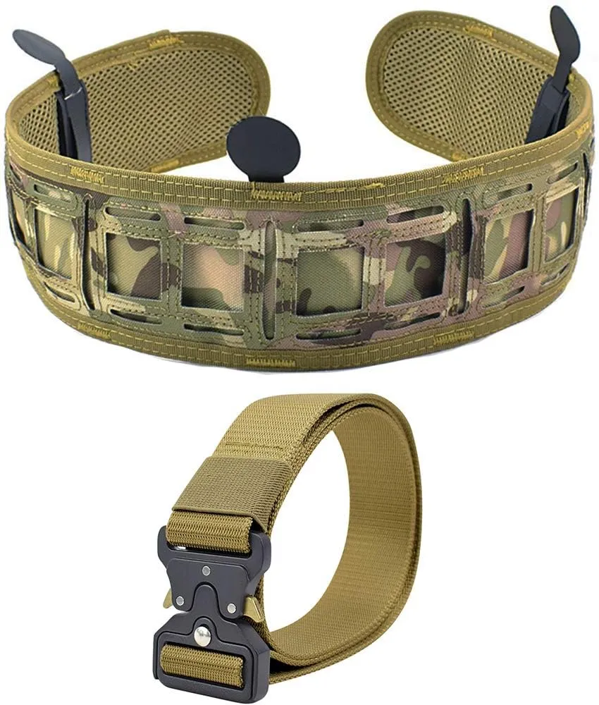 ACTIONUNION Tactical Battle Belt Set Airsoft Molle Belt Slim War Belt