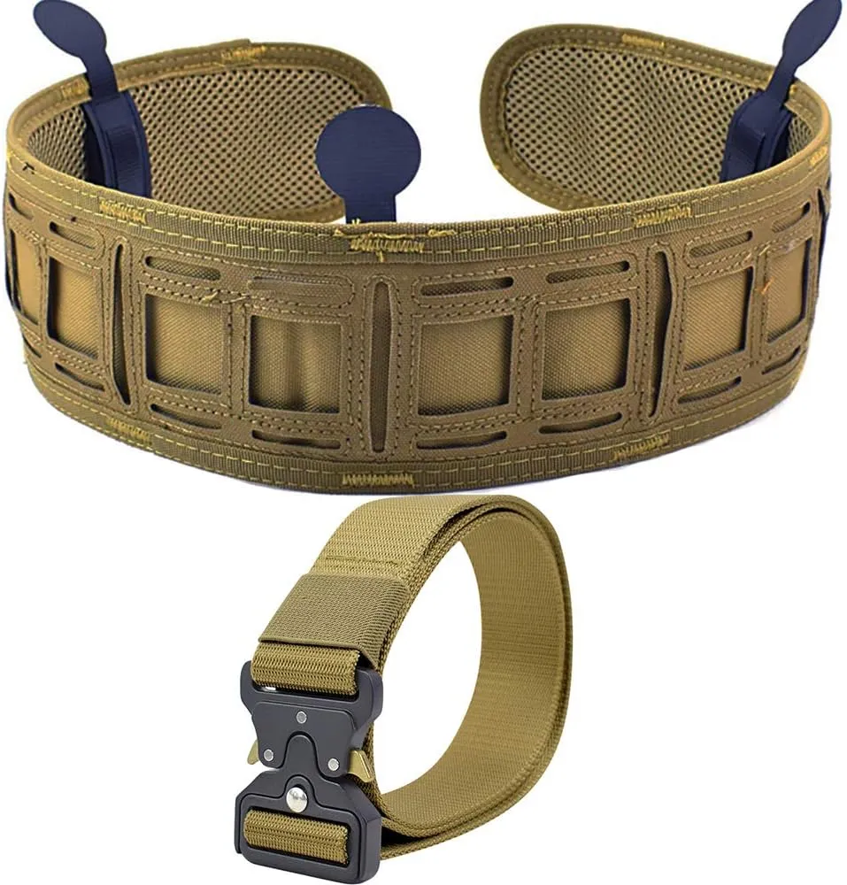 ACTIONUNION Tactical Battle Belt Set Airsoft Molle Belt Slim War Belt