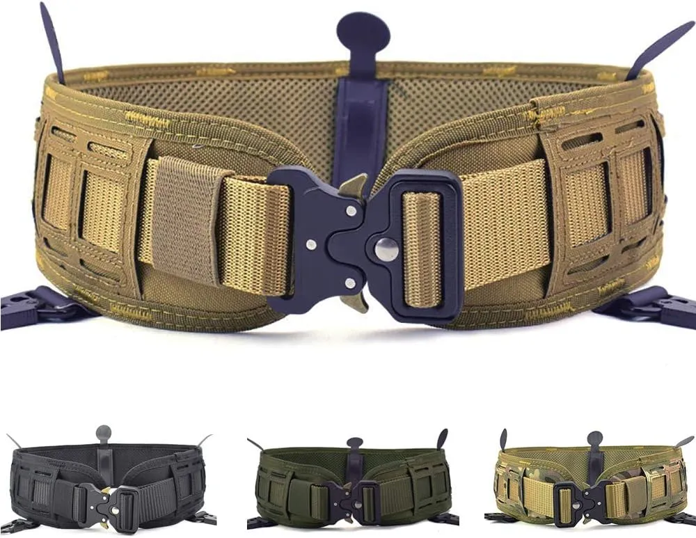ACTIONUNION Tactical Battle Belt Set Airsoft Molle Belt Slim War Belt