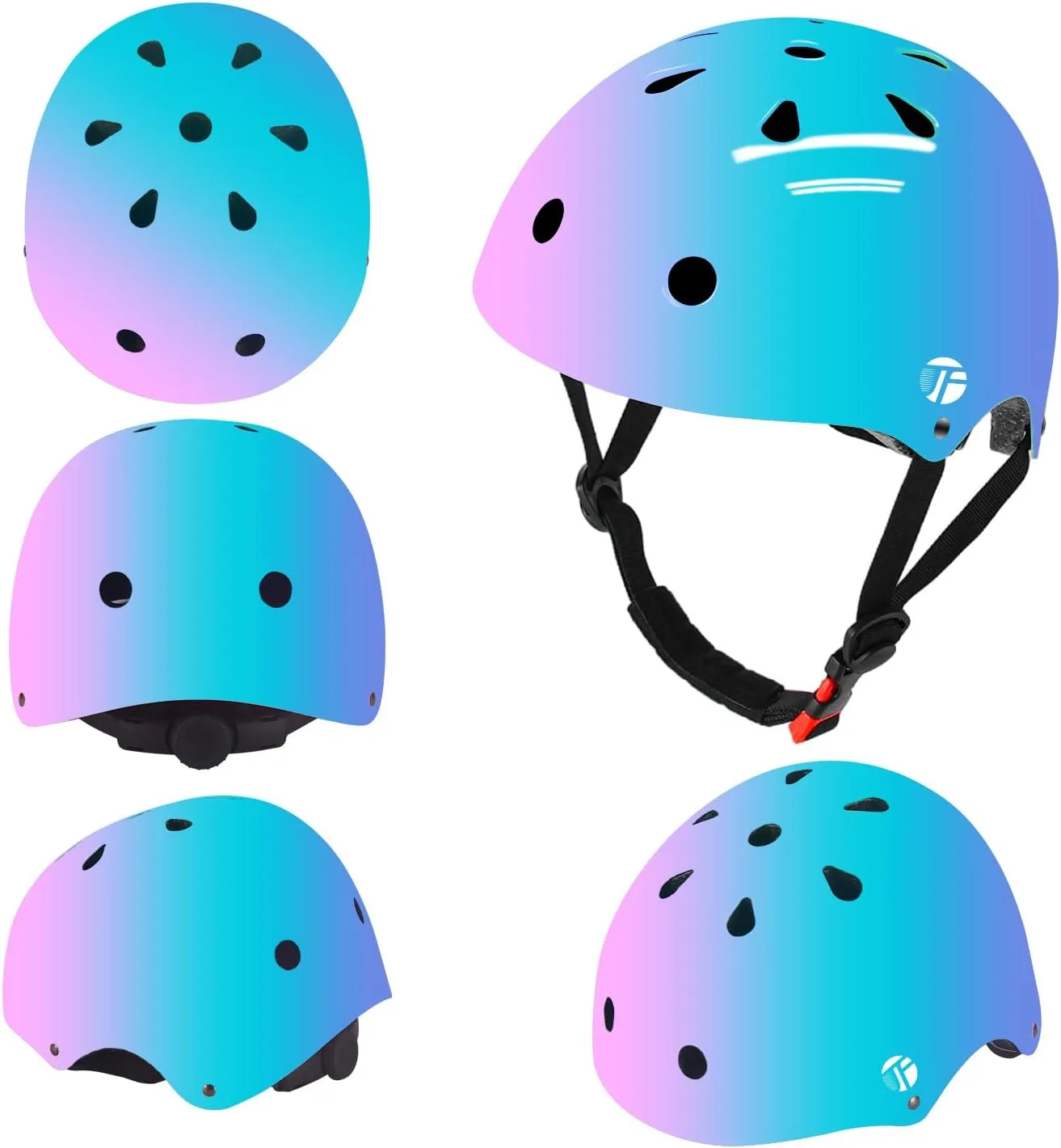Adjustable Kids Toddler Helmet with Knee Pads,Elbow Pads & Wrist Guards,Bike Helmet for Ages 3-5,5-8,8-14,Boys & Girls Helmets and Pads Set for Skateboard,Skating,Biking,Cycling