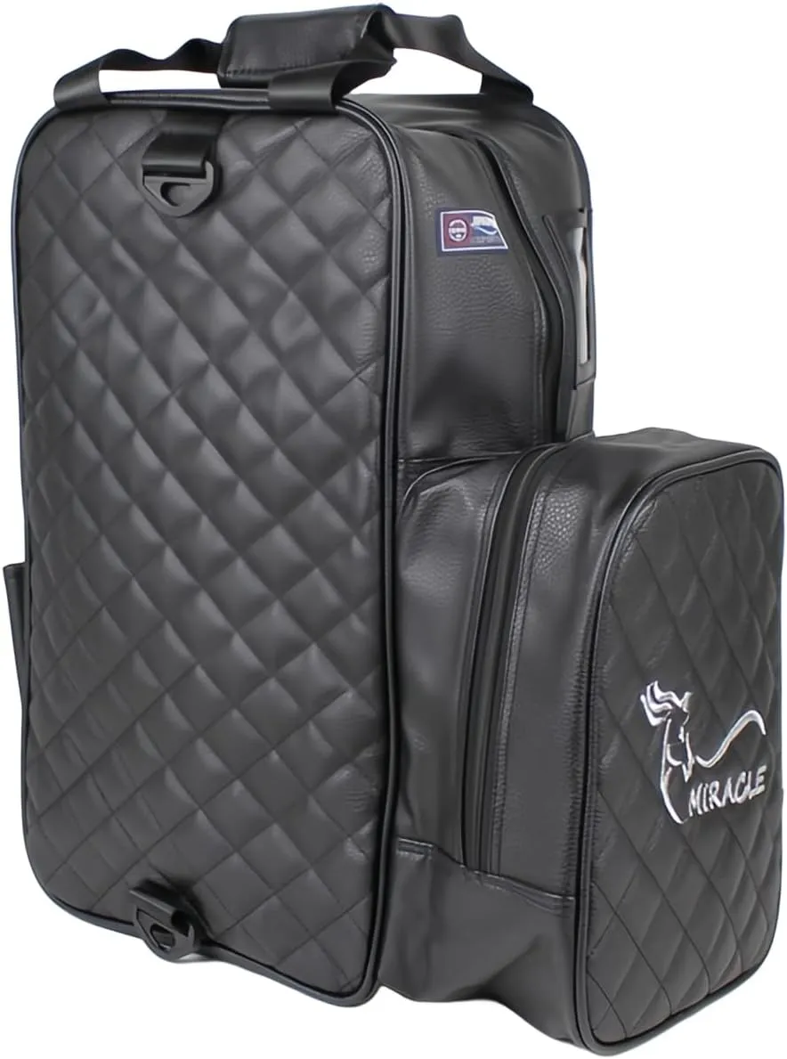 Adults Men Women Large Capacity Horse Riding Bag, Waterproof Riding Helmet Holder,English Equestrian Storage Bag Carry All (Only Bag) (Black)