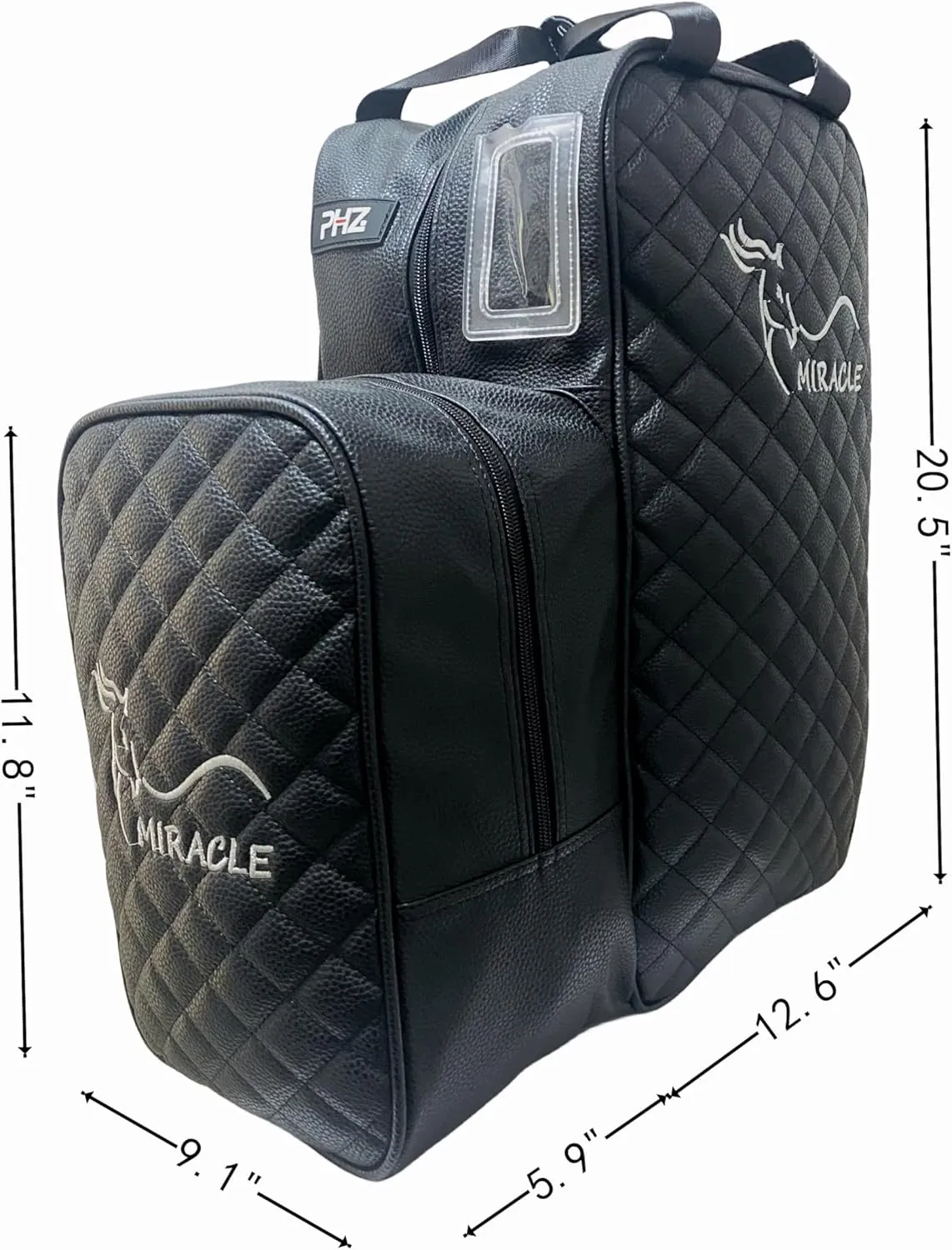 Adults Men Women Large Capacity Horse Riding Bag, Waterproof Riding Helmet Holder,English Equestrian Storage Bag Carry All (Only Bag) (Black)