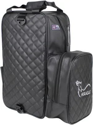 Adults Men Women Large Capacity Horse Riding Bag, Waterproof Riding Helmet Holder,English Equestrian Storage Bag Carry All (Only Bag) (Black)