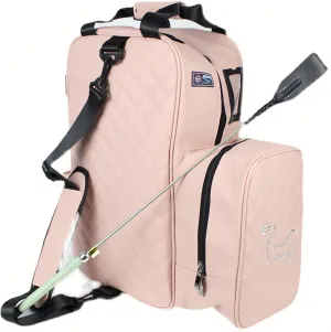 Adults Men Women Large Capacity Horse Riding Bag, Waterproof Riding Helmet Holder,English Equestrian Storage Bag Carry All (Only Bag) (Pink)
