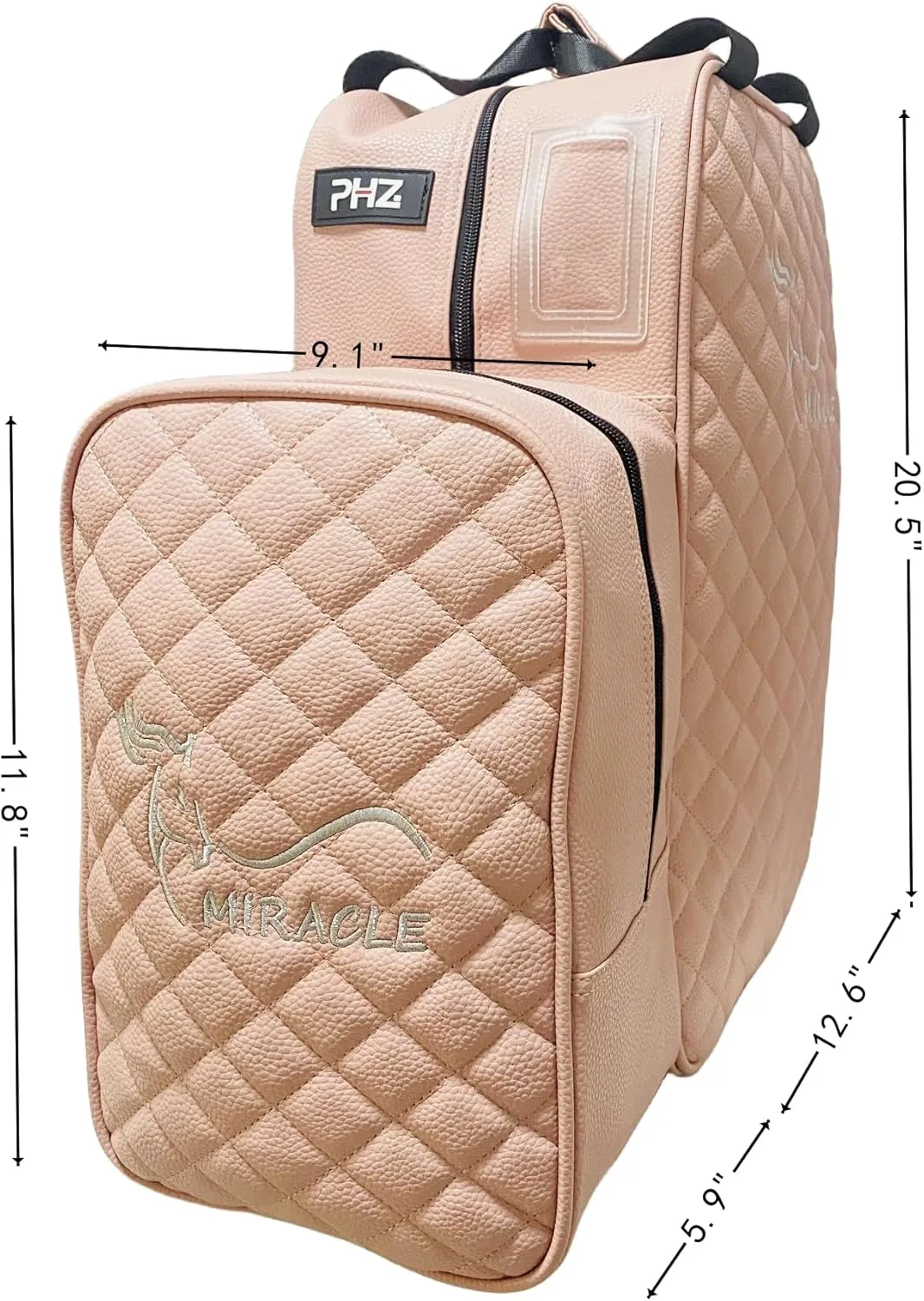 Adults Men Women Large Capacity Horse Riding Bag, Waterproof Riding Helmet Holder,English Equestrian Storage Bag Carry All (Only Bag) (Pink)