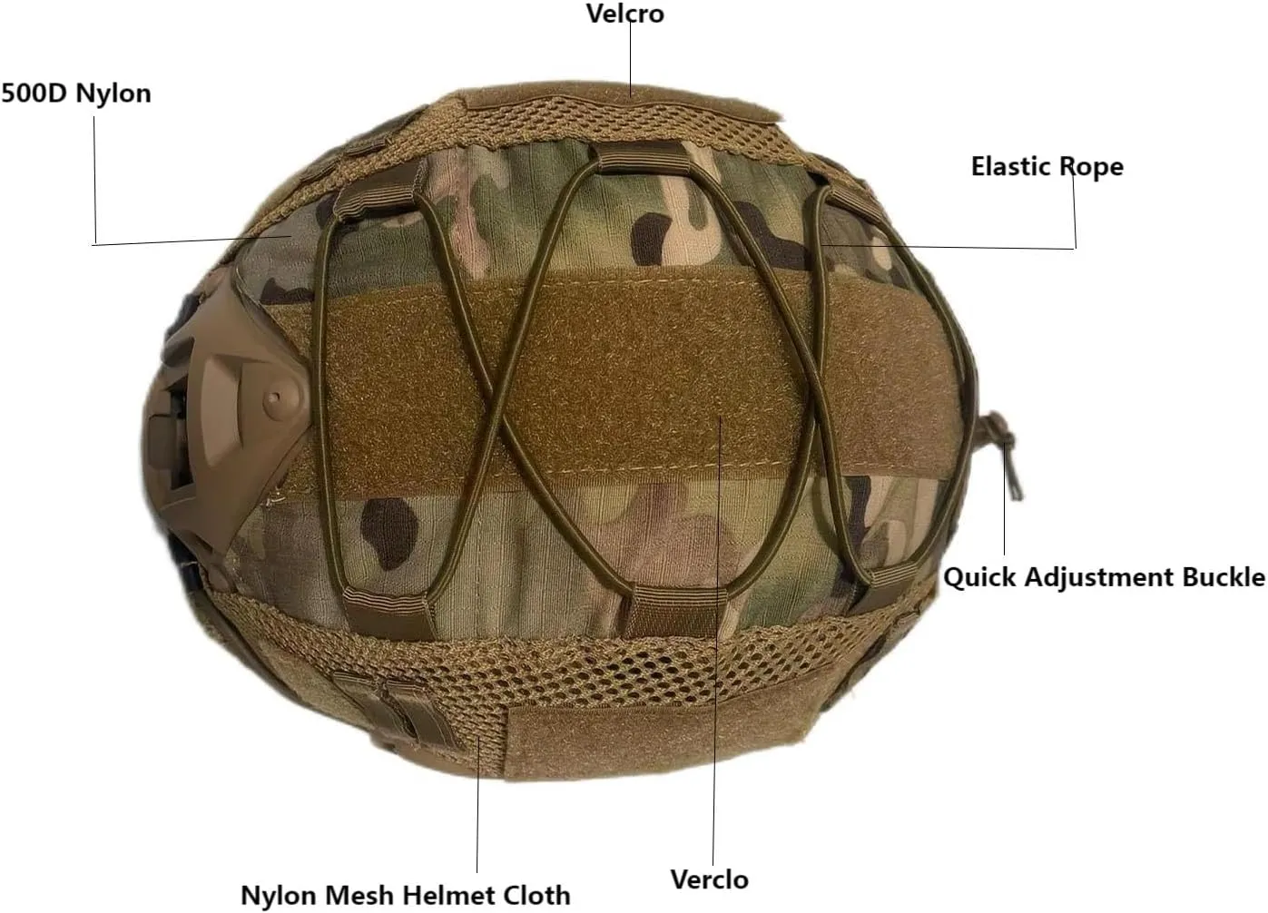 Airsoft Fast Helmet with Helmet Cover,PJ Type Tactical Helmet with Front NVG Mount and Side Rail,Military Tactical Airsoft Gear