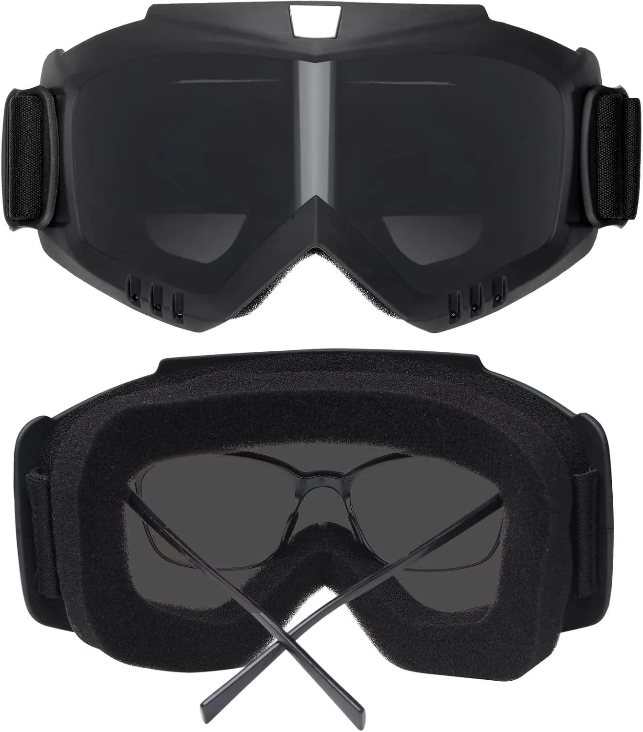 Airsoft Helmet and Mask, Full Face Mask with Detachable Goggles, Paintball Black Helmet with NVG Mount and Side Rail, Military Tactical Gear
