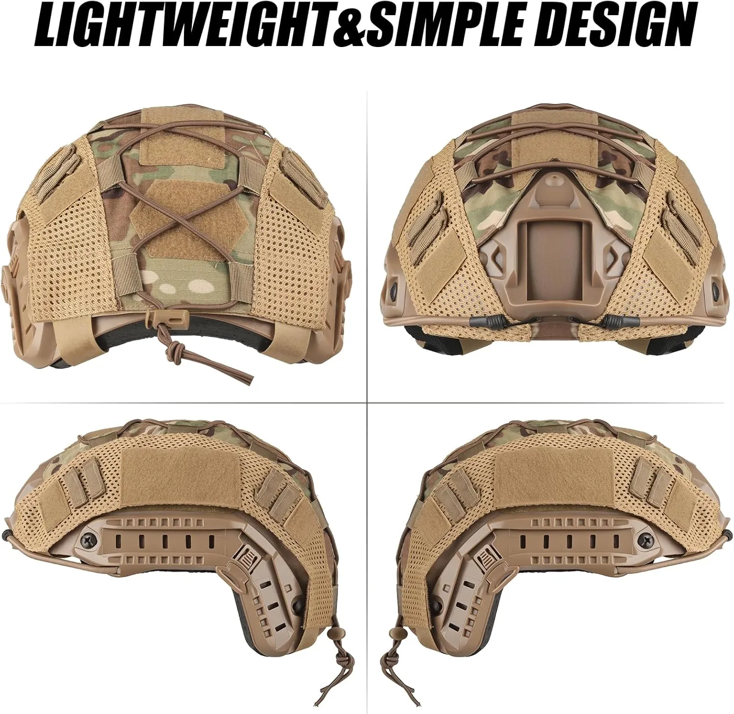 Airsoft Helmet,Black Tactical Helmet with Airsoft Accessories,Tactical Airsoft Gear