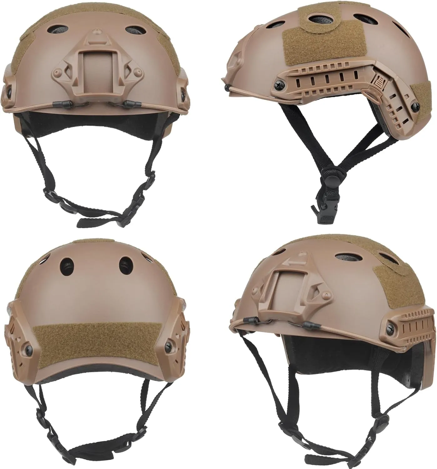 Airsoft Helmet,Black Tactical Helmet with Airsoft Accessories,Tactical Airsoft Gear