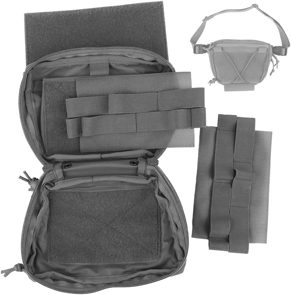 Airsoft Hunting Military Tactical Multifunctional Storage Pouch/Shoulder Bag Dual-Purpose Bag,Vest Chest Attachment Bag,EDC Admin Sundry Tool Bag