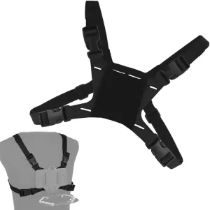 Airsoft Hunting Paintball Tactical Gear,Mobile Phone Navigation Bracket Fixing Strap Hands-Free Phone Mount Lightweight Chest Rig (Black)