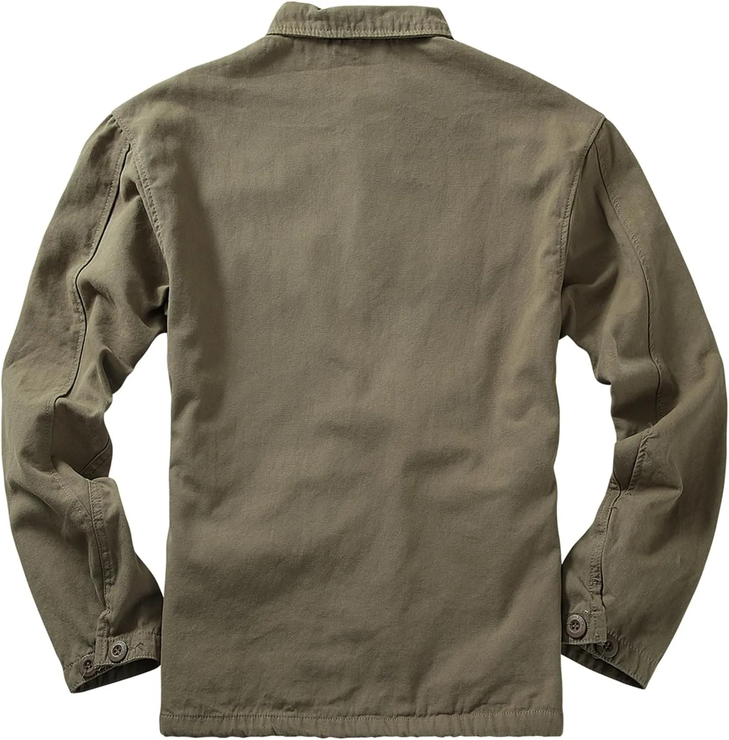 AKHKING Men's Camo Jacket M65 BDU Military Field Jacket Cotton Tactical Combat With Multi-Pockets Coat