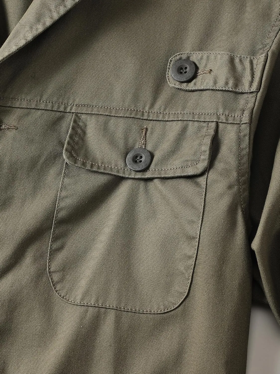 AKHKING Men's Camo Jacket M65 BDU Military Field Jacket Cotton Tactical Combat With Multi-Pockets Coat