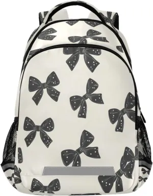 ALAZA Black Bow Pattern Backpacks Travel Laptop Daypack School Book Bag for Men Women Teens Kids