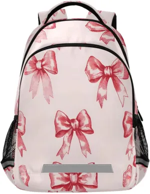 ALAZA Pink Cute Bow Pattern Backpacks Travel Laptop Daypack School Book Bag for Men Women Teens Kids
