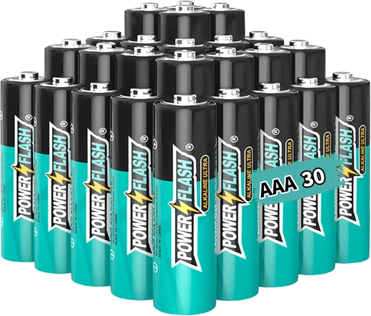 Alkaline AAA30 Batteries 1.5V Long Lasting Batteries are Ideal for use in high tech Devices, Clocks, remotes, and Other Household Devices.