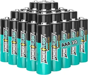 Alkaline AAA30 Batteries 1.5V Long Lasting Batteries are Ideal for use in high tech Devices, Clocks, remotes, and Other Household Devices.