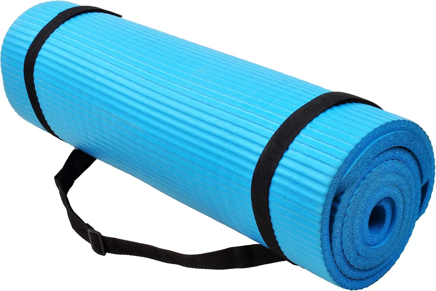 All Purpose 1/2-Inch Extra Thick High Density Anti-Tear Exercise Yoga Mat and Knee Pad with Carrying Strap and Optional Yoga Blocks, Multiple