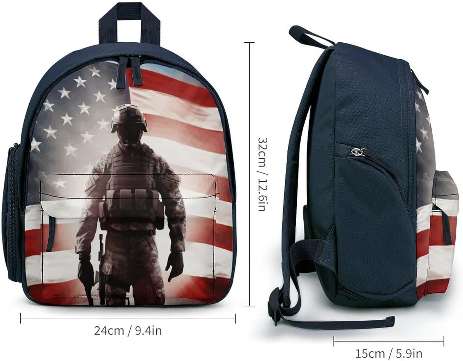 American Soldier Travel Backpack Casual Bag Lightweight Hiking Backpacks for Business, Travelling, Hiking
