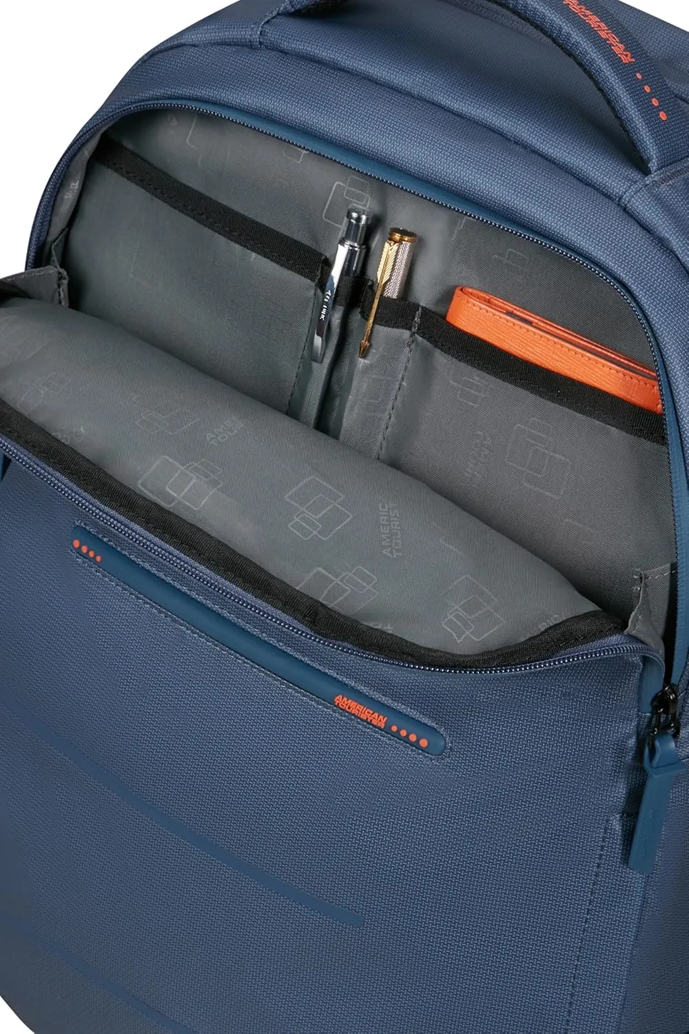 American Tourister Business, Blue/Orange (Navy/Orange), 31.5 x 23 x 50 cm