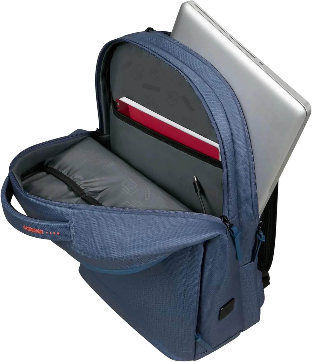 American Tourister Business, Blue/Orange (Navy/Orange), 31.5 x 23 x 50 cm