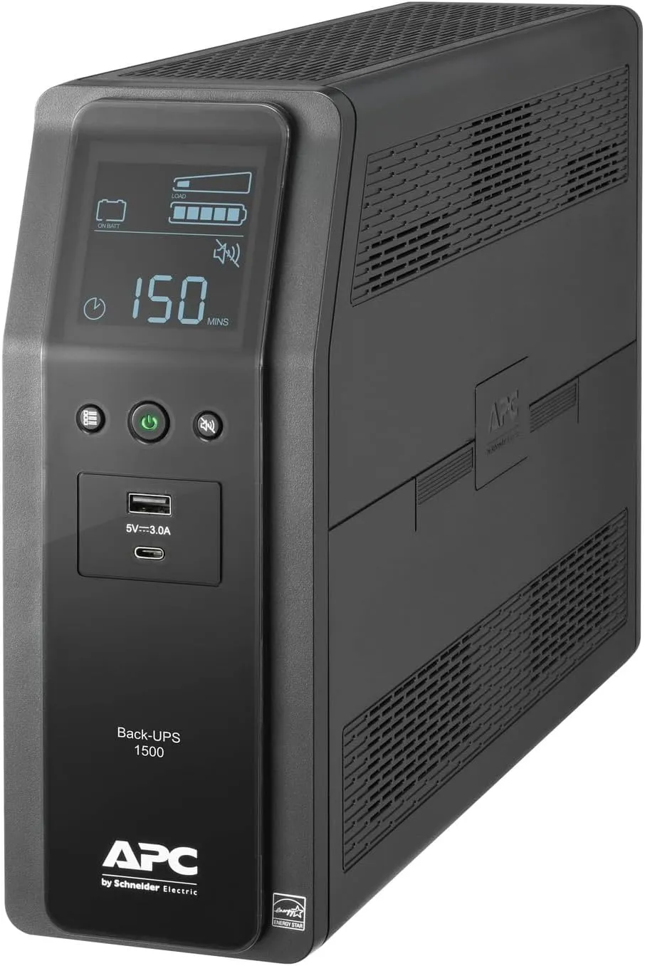 APC 1500VA UPS Battery Backup & Surge Protector, Backup Battery Power Supply with AVR, Dataline Protection, BN1500M2R (Renewed)