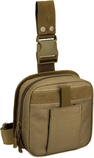 ArcEnCiel Leg Bag Tactical First Aid Pouch Drop Waist Thigh Hip Fanny Pack Tool Gear for Paintball Airsoft Motorcycle Riding