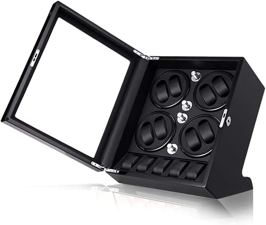 Automatic Watch Winder Box 8   5 Wood Shell Piano Paint Exterior Large Capacity Silent Motor Fit Lady and Man Watches