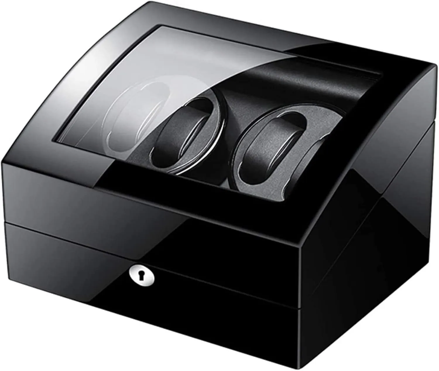 Automatic Watch Winder Box For 4 Watches 6 Storage With Key Wood Shell Piano Paint Exterior Adapter And Battery Powered Accessories,