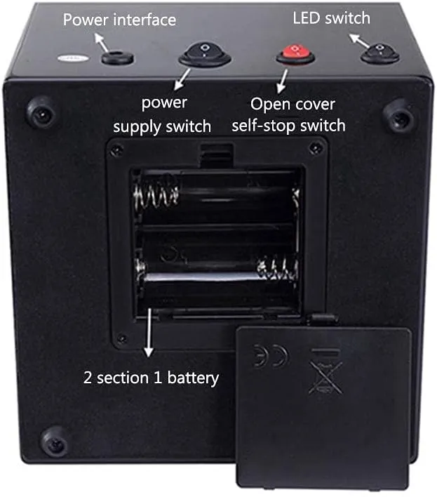 Automatic Watch Winder Box Watch Double Automatic Watch Winder Box, LED Switch 5-Speed Adjustment Mode Wooden Luxury Storage Case for 2 Wrist Watches，E