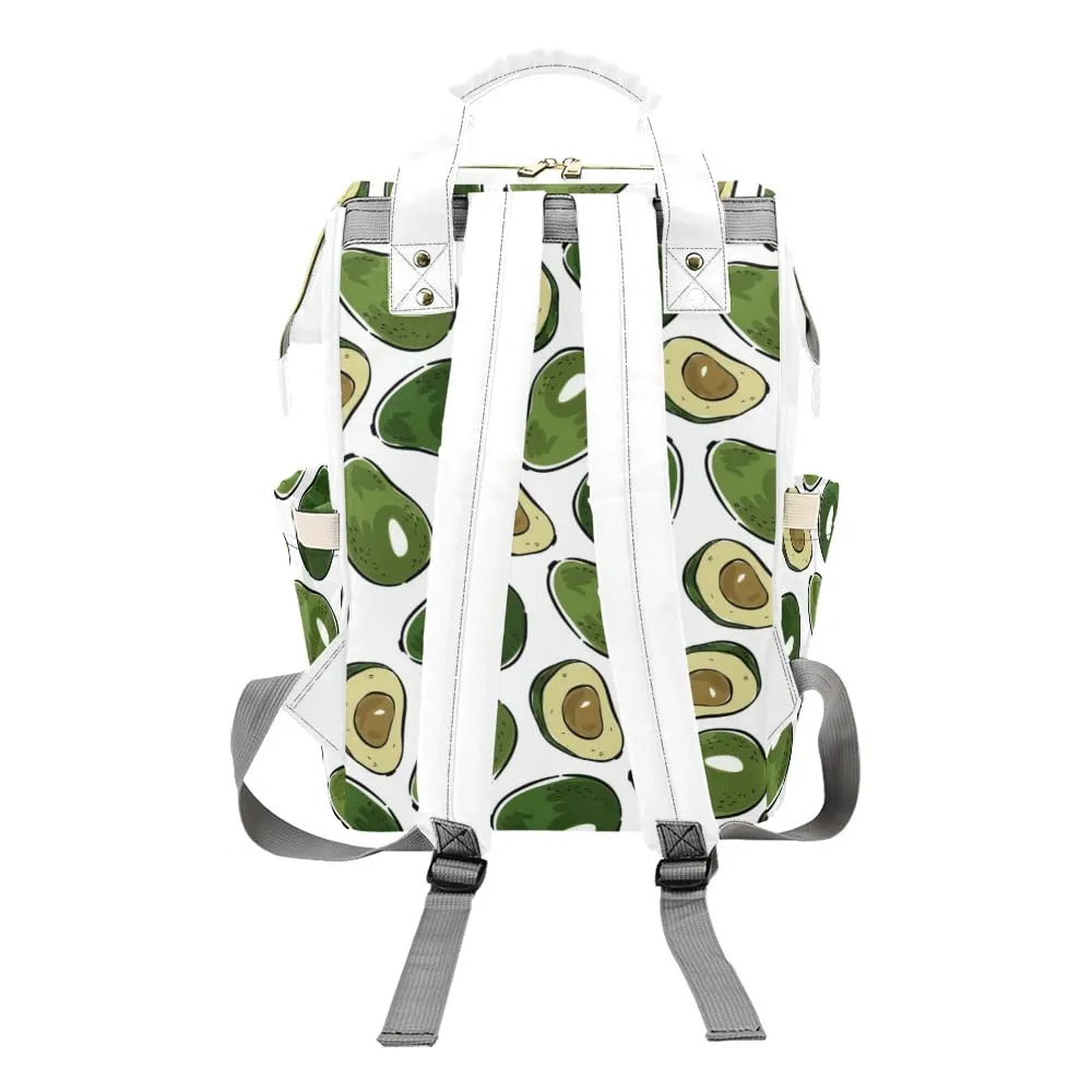 Avocado Green Diaper Bags Backpack with Name Personalized Baby Bag Nursing Nappy Bag Travel Tote Bag Gifts