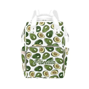 Avocado Green Diaper Bags Backpack with Name Personalized Baby Bag Nursing Nappy Bag Travel Tote Bag Gifts
