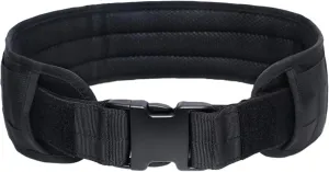Azarxis Tactical Battle Belt Heavy Duty Molle Military Nylon Waist Belts Adjustable for Men Women Airsoft Shooting Paintball Hunting Outdoor Sports (Black)