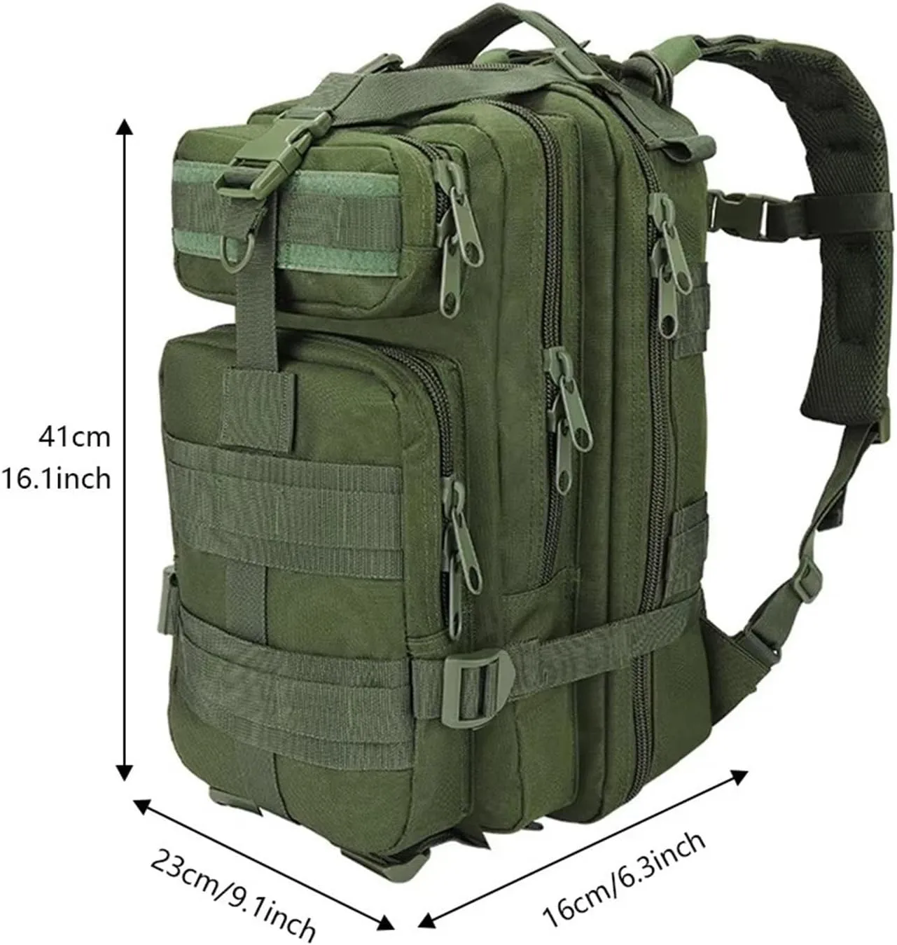 Backpack 26L Large Assault Pack Bag Rucksack Hiking Treeking Travel(Army Green)