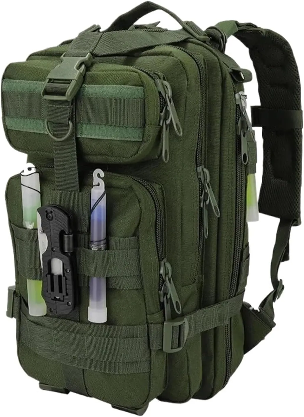 Backpack 26L Large Assault Pack Bag Rucksack Hiking Treeking Travel(Army Green)