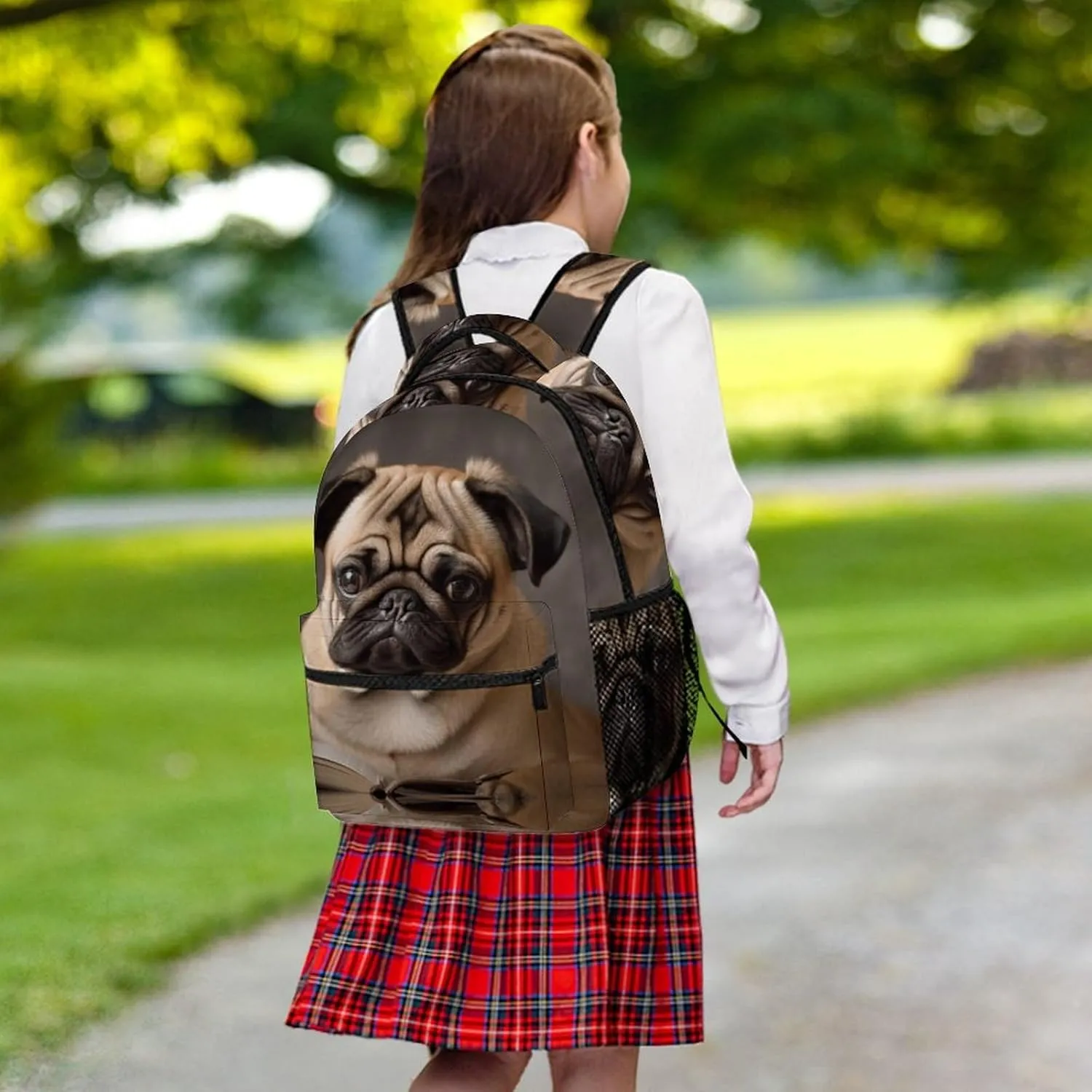 Backpacks Animal Pug Dog Travel Bag Laptop Backpack Casual Daypack for Weekender Business Hiking
