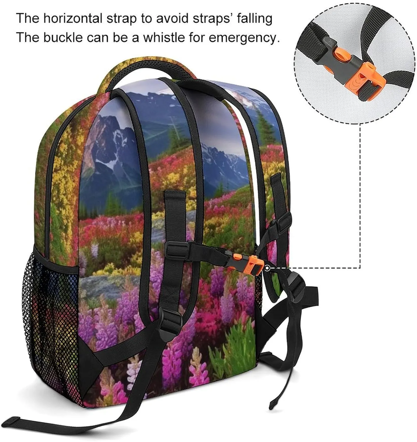 Backpacks Beautiful Flowers Mountain Travel Bag Laptop Backpack Casual Daypack for Weekender Business Hiking