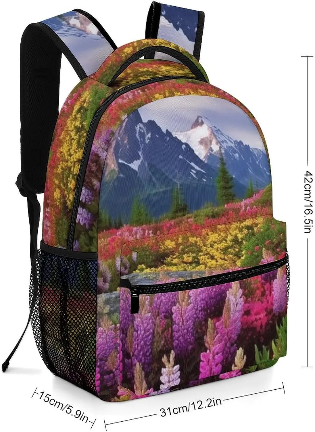 Backpacks Beautiful Flowers Mountain Travel Bag Laptop Backpack Casual Daypack for Weekender Business Hiking