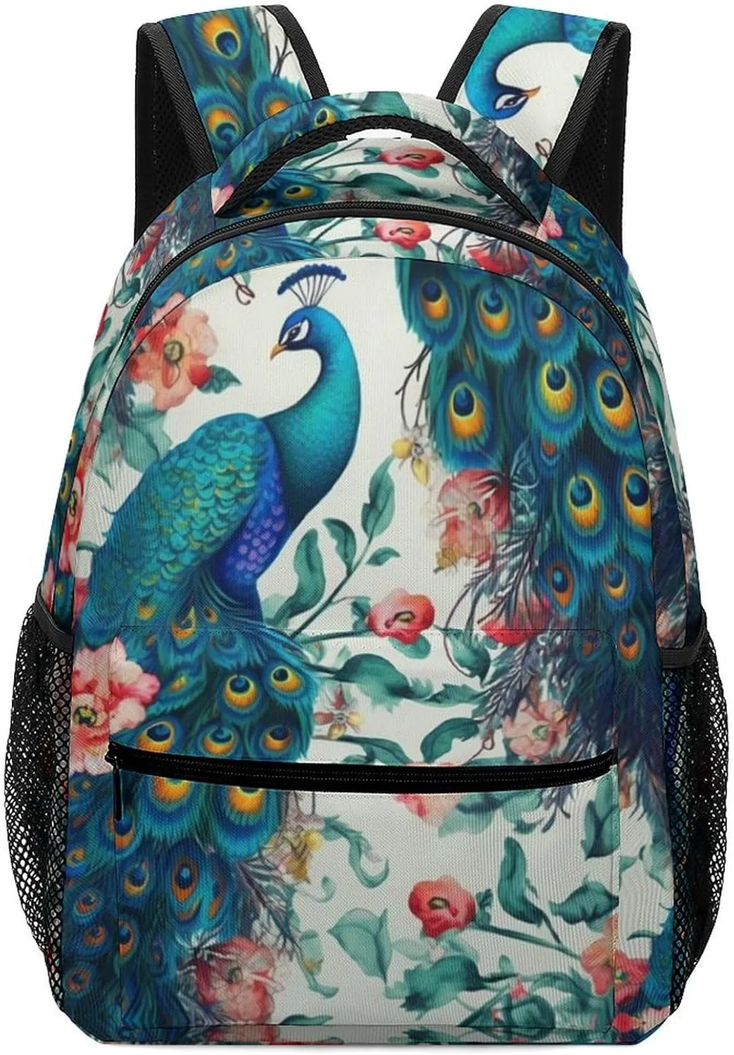 Backpacks Beautiful Peacock Flowers Travel Bag Laptop Backpack Casual Daypack for Weekender Business Hiking