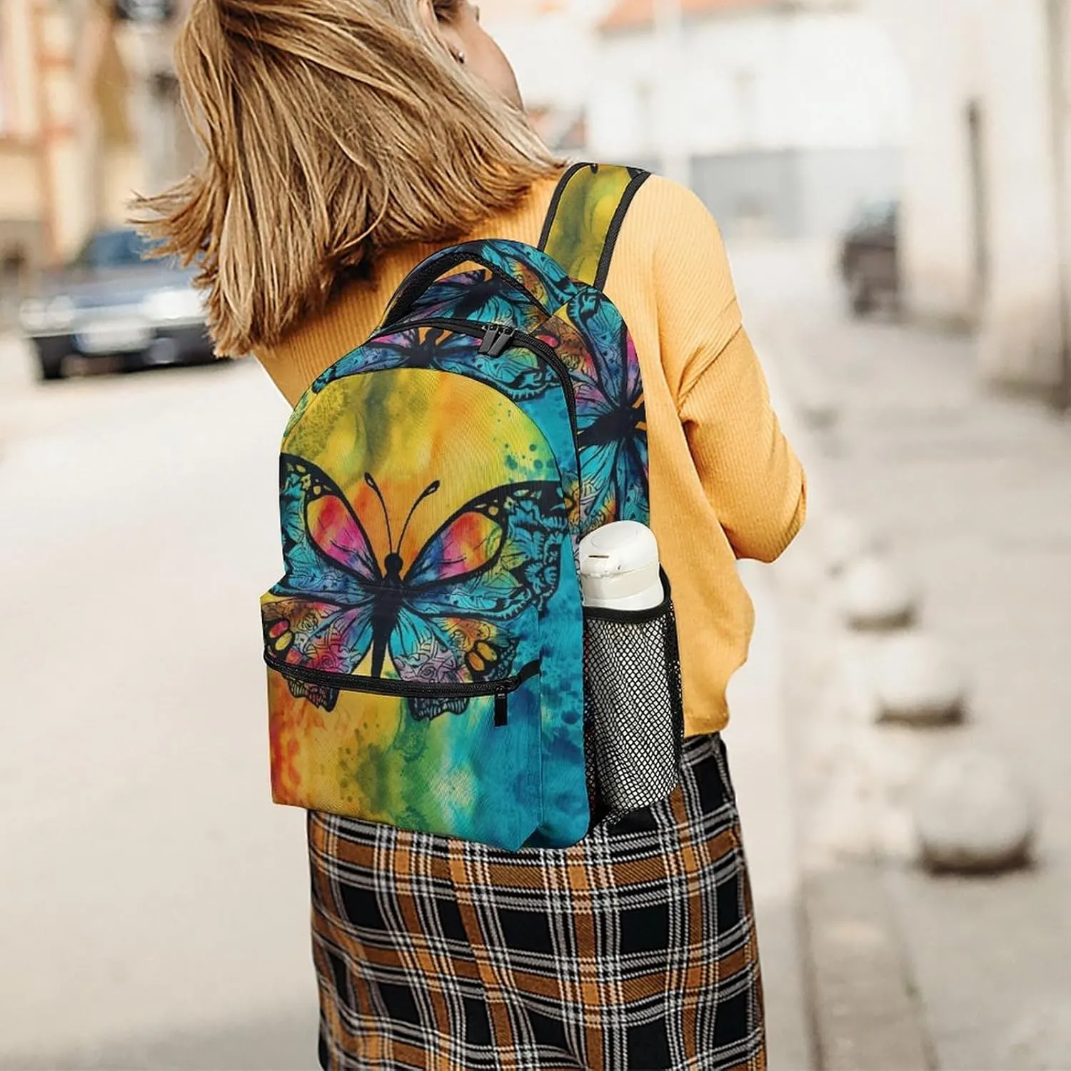 Backpacks Butterfly Tie Dye Travel Bag Laptop Backpack Casual Daypack for Weekender Business Hiking