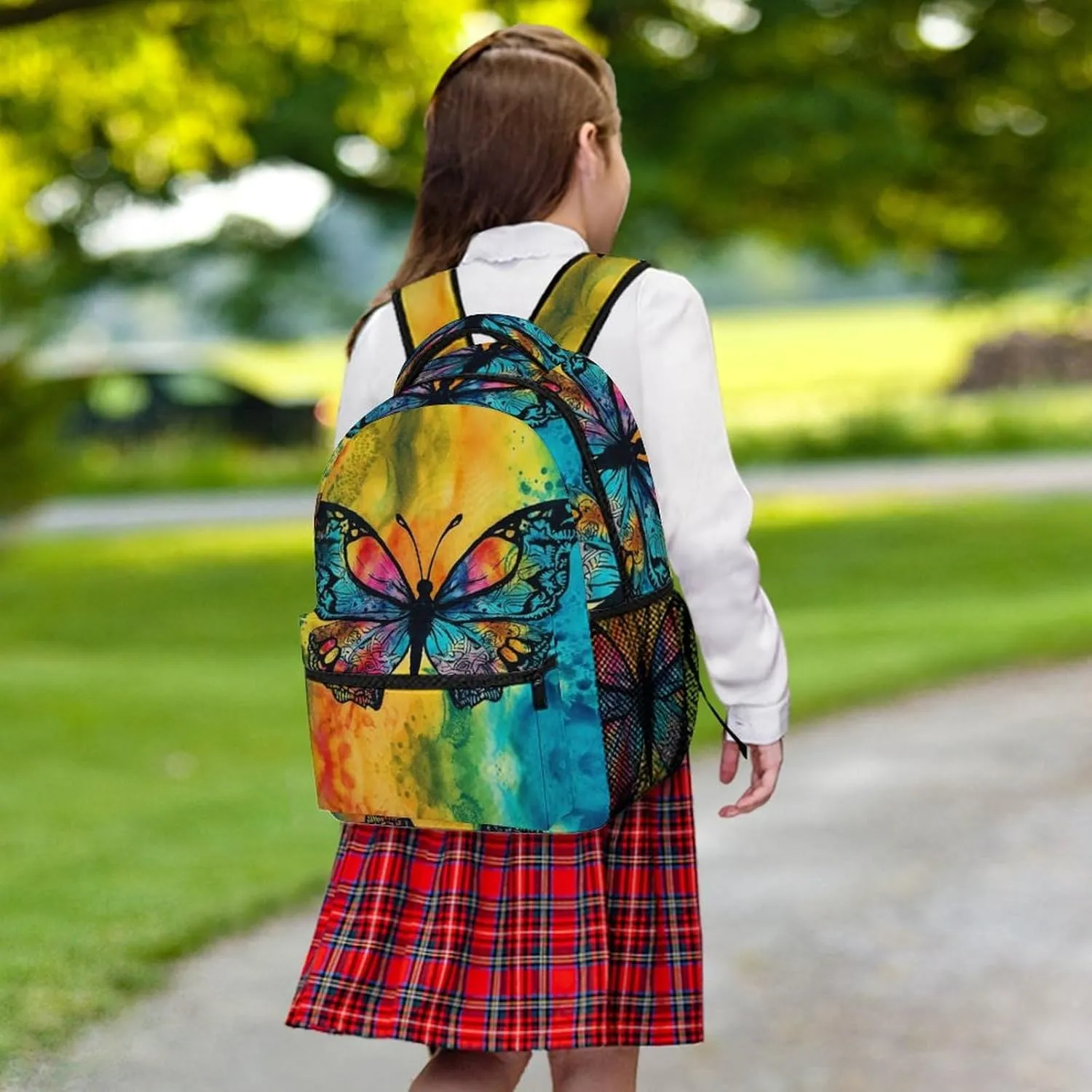 Backpacks Butterfly Tie Dye Travel Bag Laptop Backpack Casual Daypack for Weekender Business Hiking